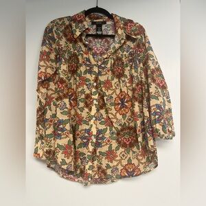Smythe classic shirred blouse size xs